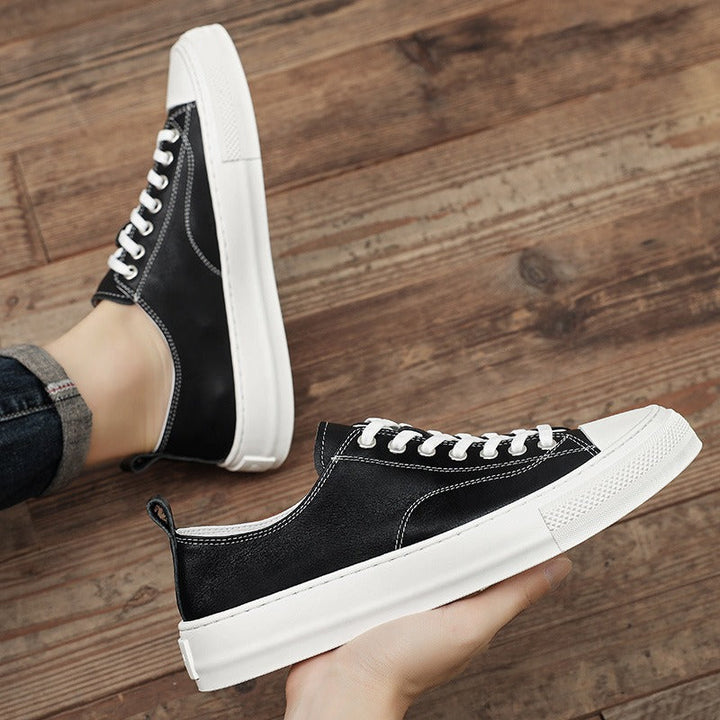 Baskets homme en cuir synthétique blanc style urbain - Yago