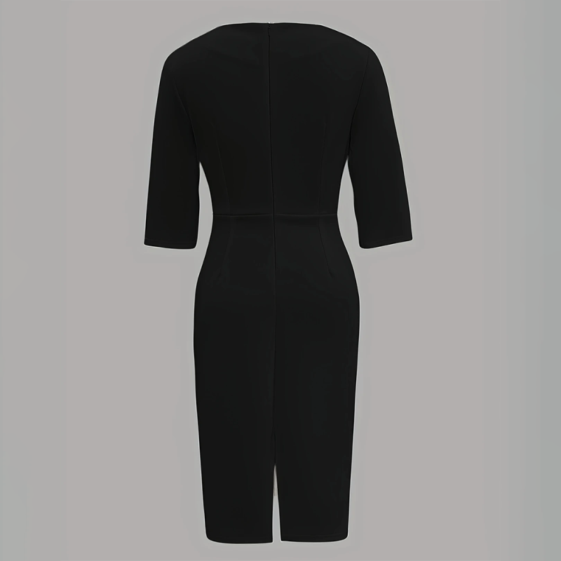 Élégante robe midi pour femme avec détails perlés - Amaia