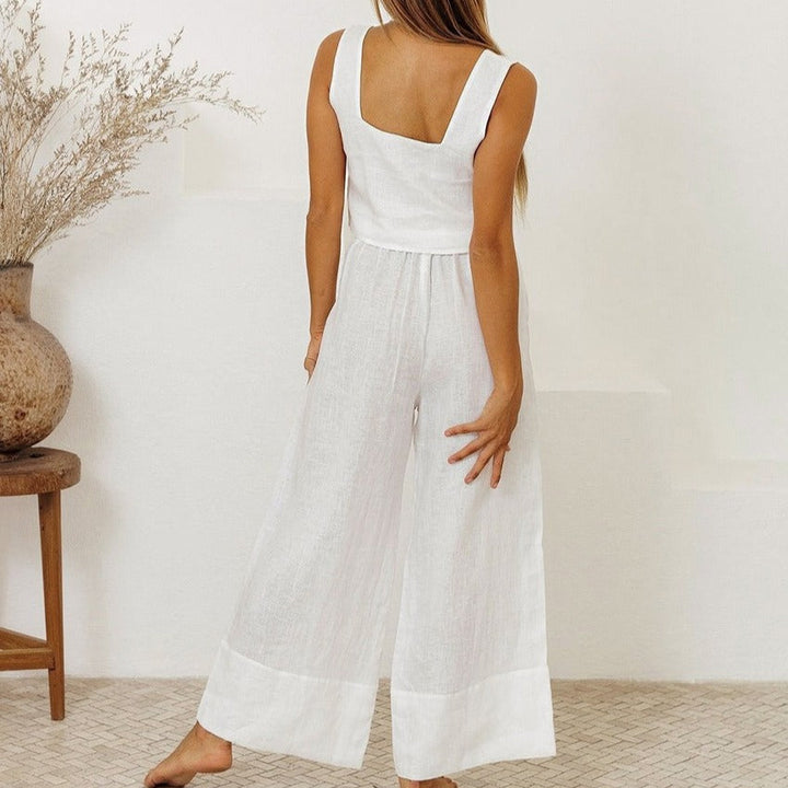 Ensemble de jarretelles en lin pour femmes - Martina