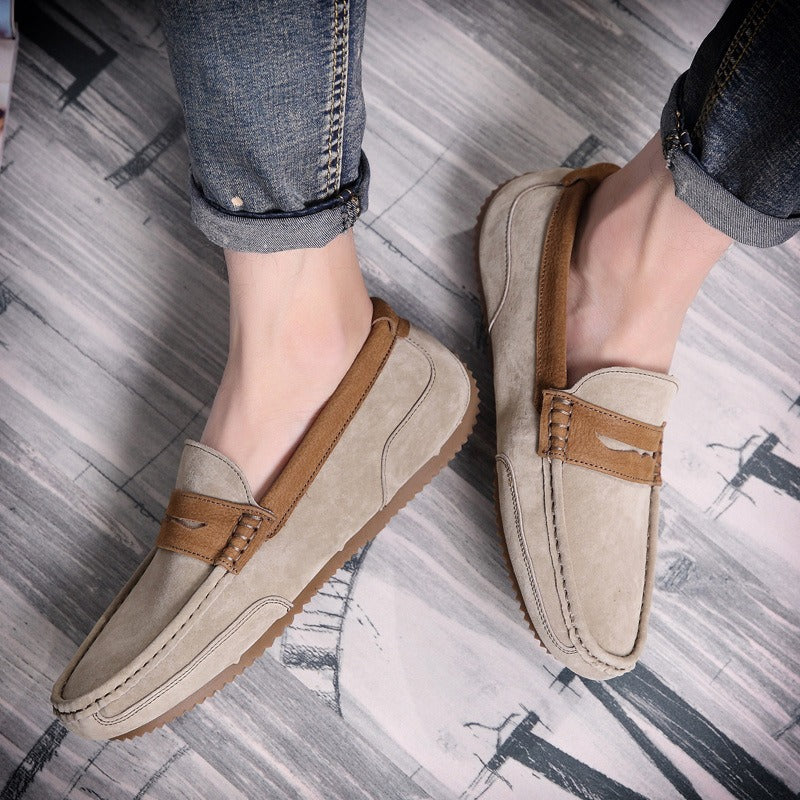 Mocassins décontractés pour hommes en daim souple style classique - Thierry