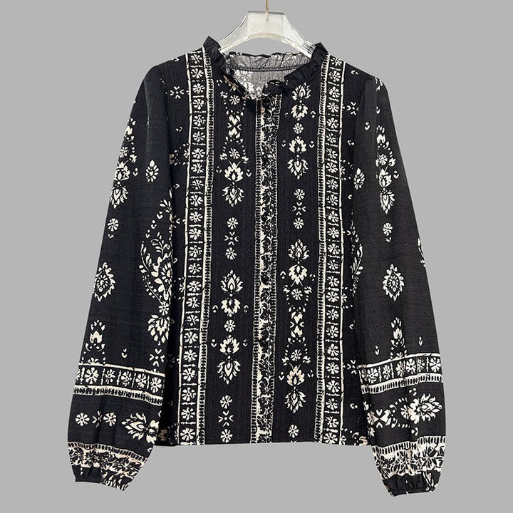 Chemisier femme en coton brodé style bohème - Solène