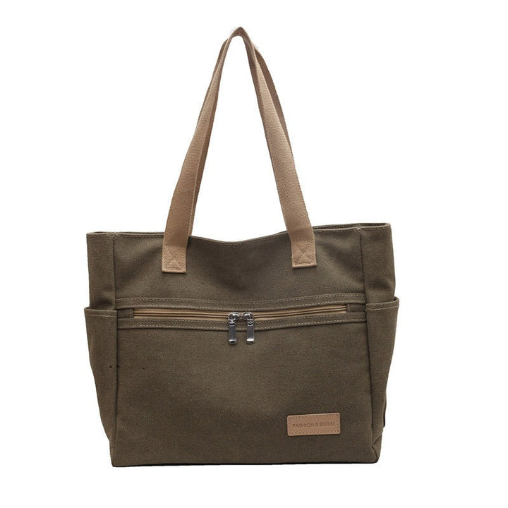 Sac à bandoulière en toile résistante Poches extérieures - Eliane