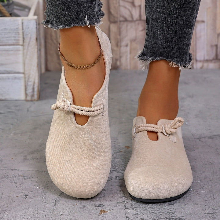 Chaussures plates en daim pour femmes au design minimaliste - Miriam