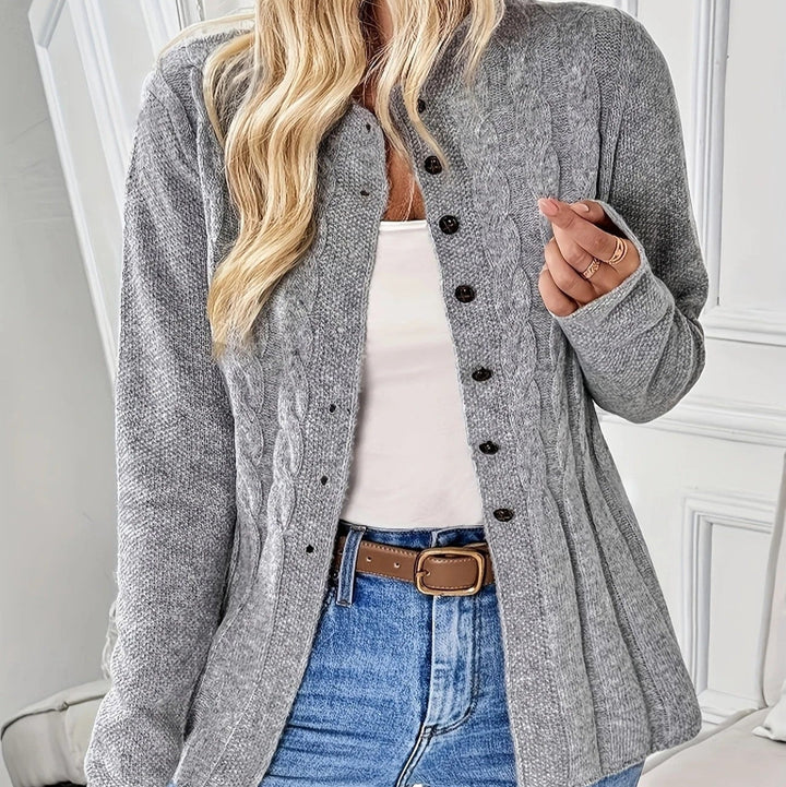 Cardigan en tricot tressé - Marivonne
