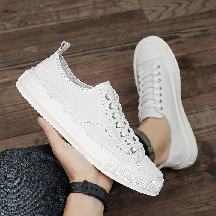 Baskets homme en cuir synthétique blanc style urbain - Yago