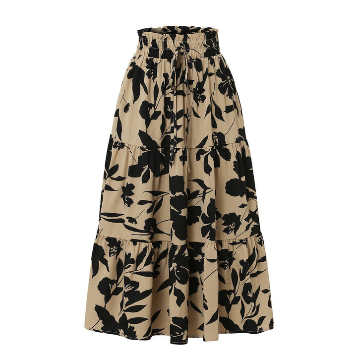 Jupe midi pour femme à imprimé floral plissé - Camila