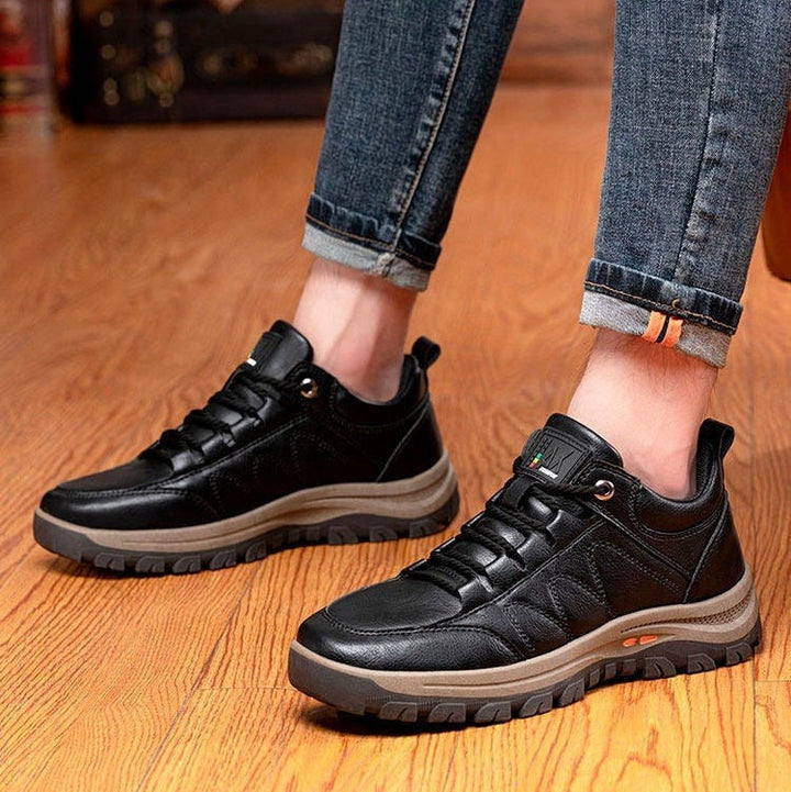 Chaussures de randonnée pour hommes en cuir synthétique avec semelle robuste - Michael