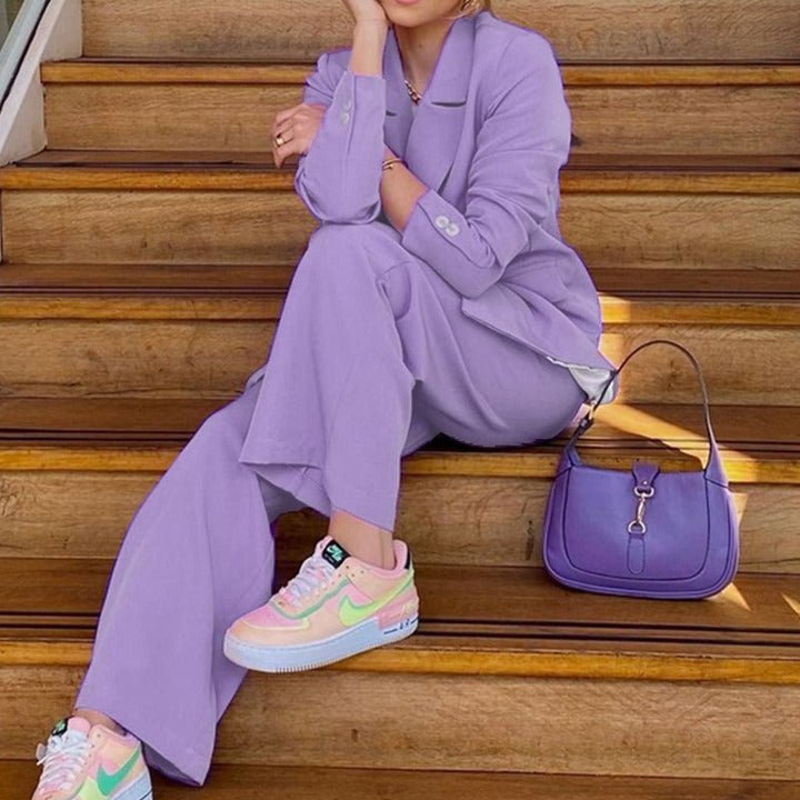 Ensemble pantalon à jambes larges style blazer pour femmes - Venise