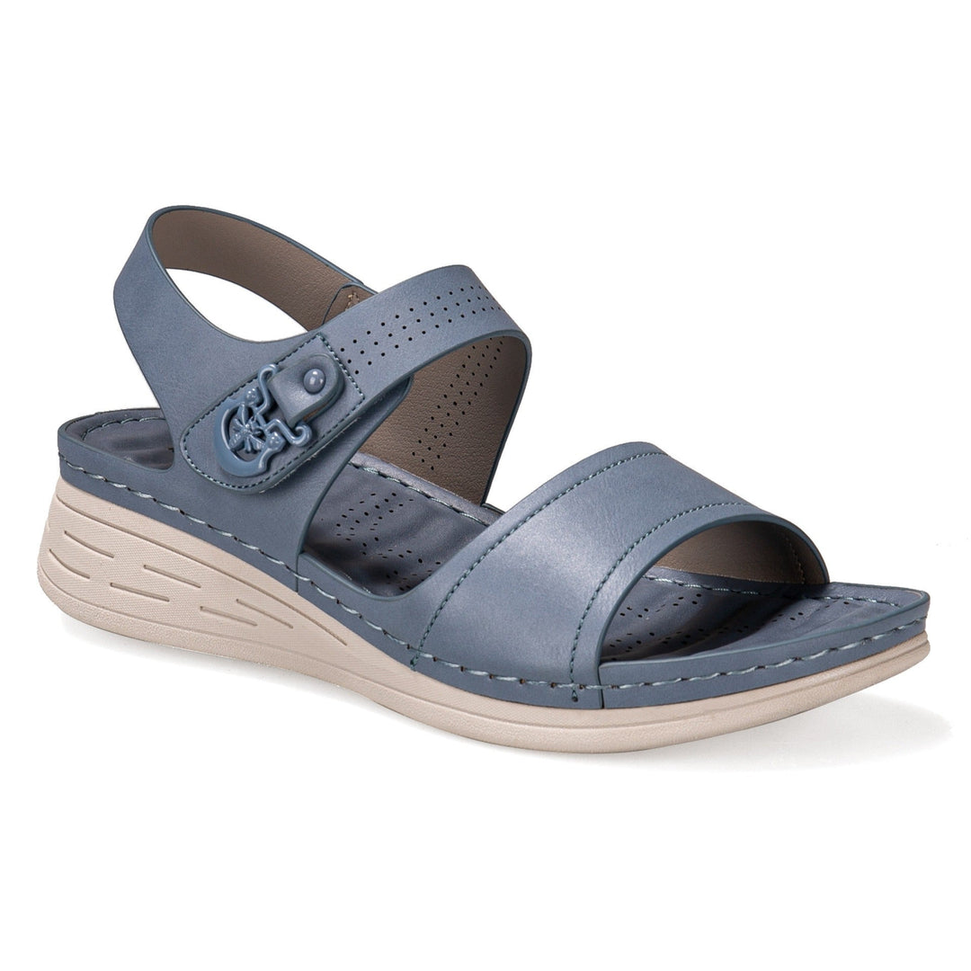 Sandales orthopédiques confort pour femmes avec semelle compensée en cuir synthétique - Nala
