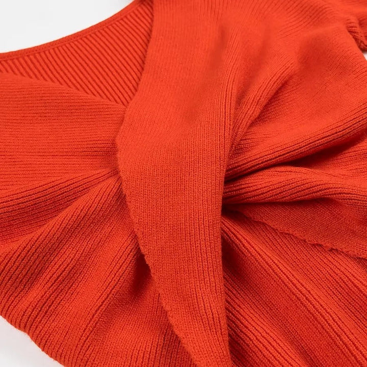 Pull en maille côtelée pour femmes avec design cropped - Alix