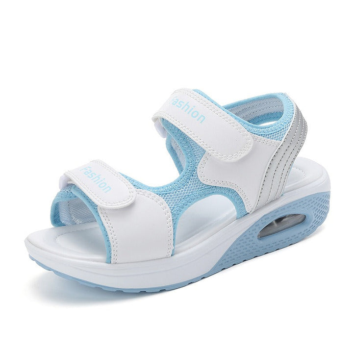 Sandales compensées à fermeture velcro pour femmes - Ayla