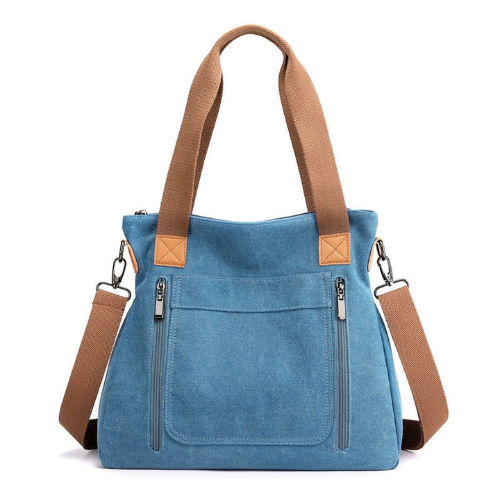 Sac fourre-tout en toile solide et décontractée pour femmes avec double poignée - Marisol