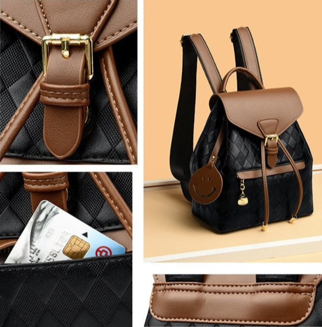 Sac à dos en cuir synthétique tressé bicolore - Clarys