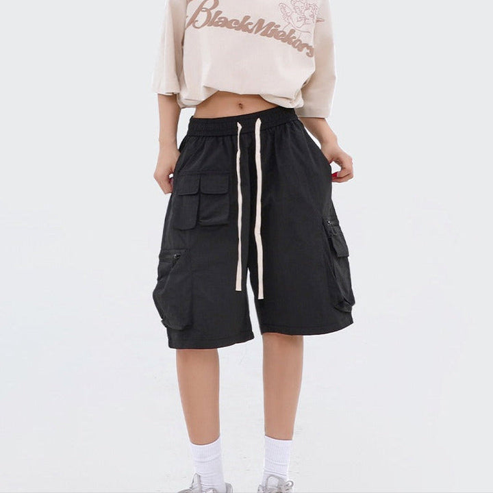 Short à grandes poches pour femmes avec fermetures éclair de style décontracté - Fey