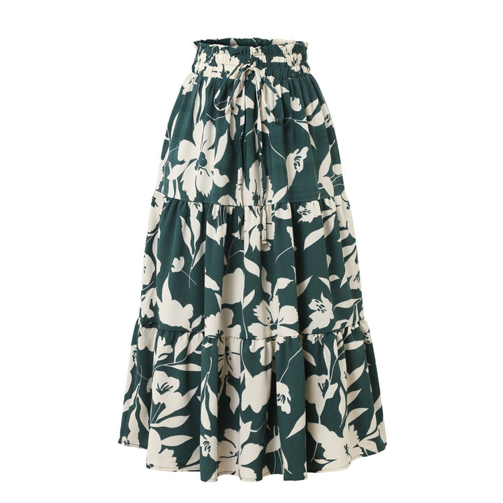 Jupe midi pour femme à imprimé floral plissé - Camila