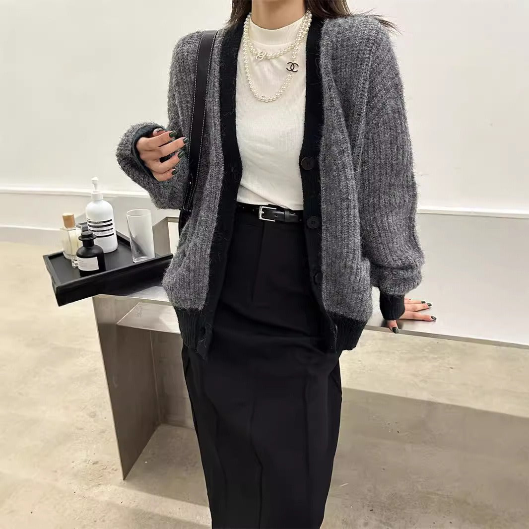 Cardigan femme en maille douce, coupe décontractée - Ingrid
