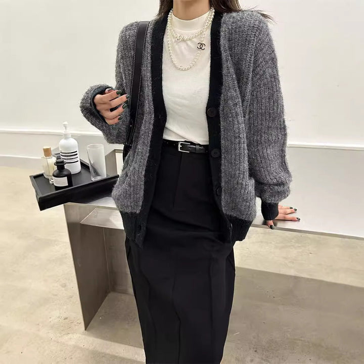 Cardigan femme en maille douce, coupe décontractée - Ingrid