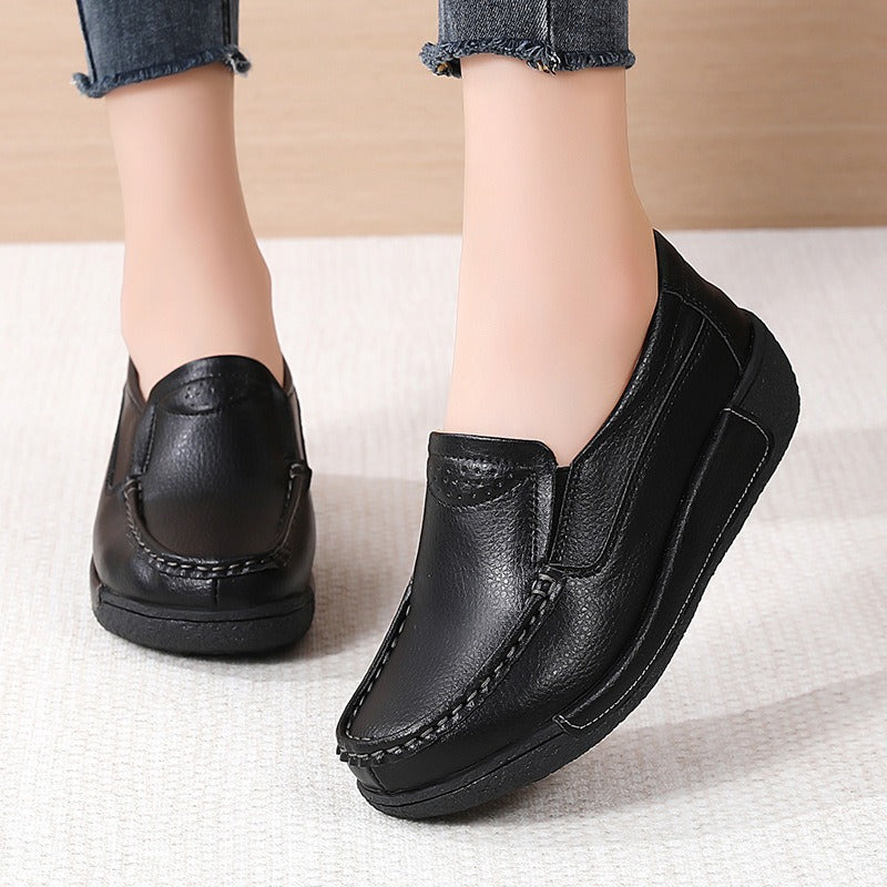 Mocassins pour femmes en cuir synthétique avec semelle antidérapante dans un style décontracté - Angela