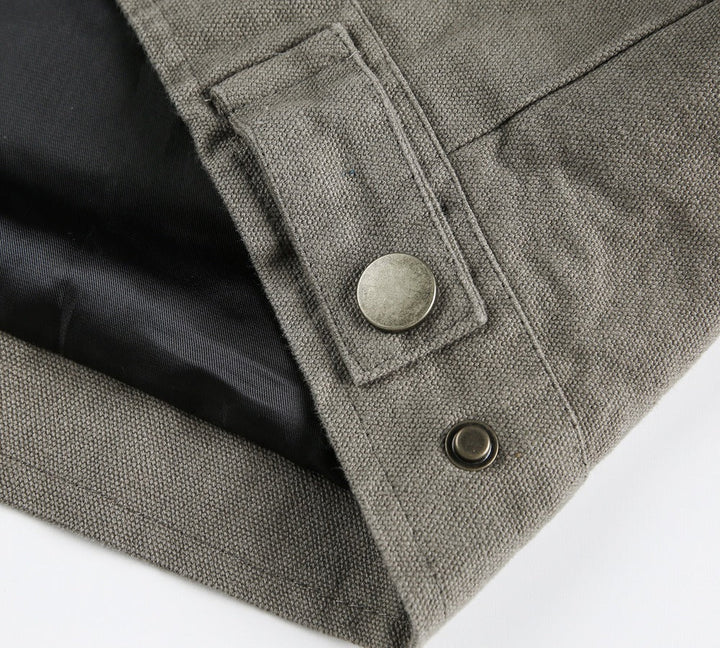 Veste homme effet daim avec fermeture à boutons-pression - Ernesto