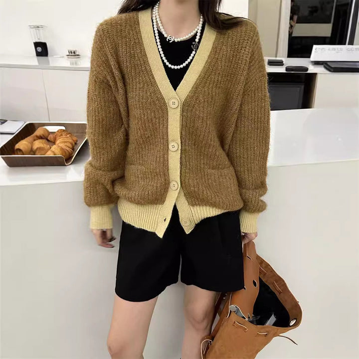 Cardigan femme en maille douce, coupe décontractée - Ingrid