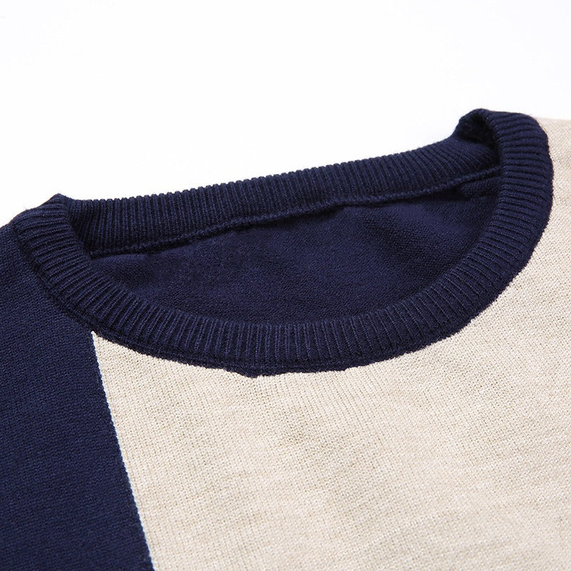 Pull homme à manches longues à motifs géométriques modernes - Bastien