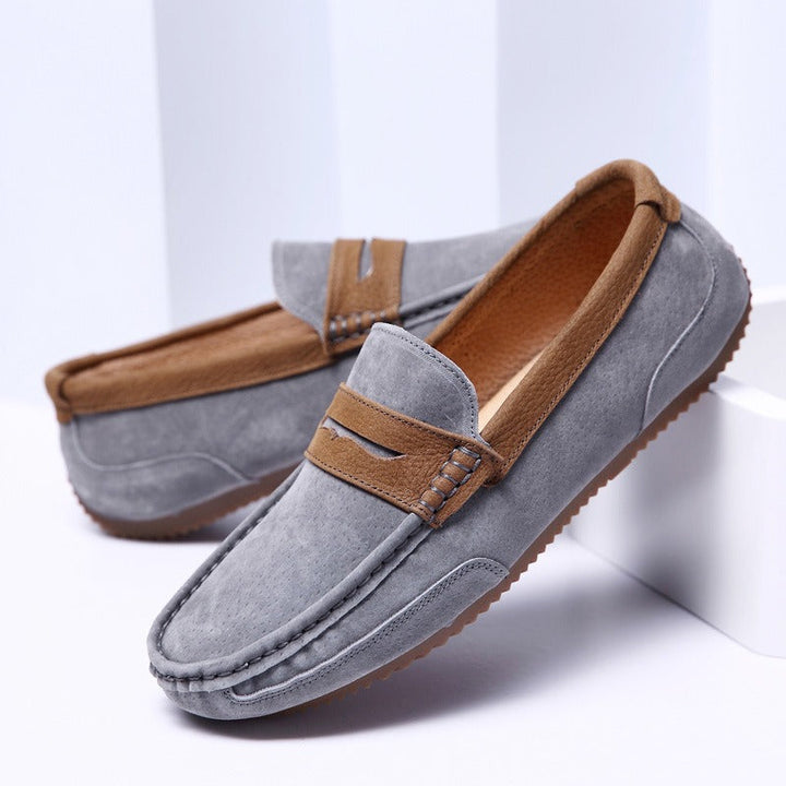 Mocassins décontractés pour hommes en daim souple style classique - Thierry