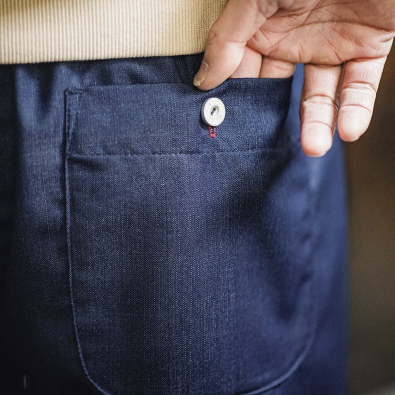 Pantalon homme en coton à coupe décontractée et cordon de serrage - Maximo