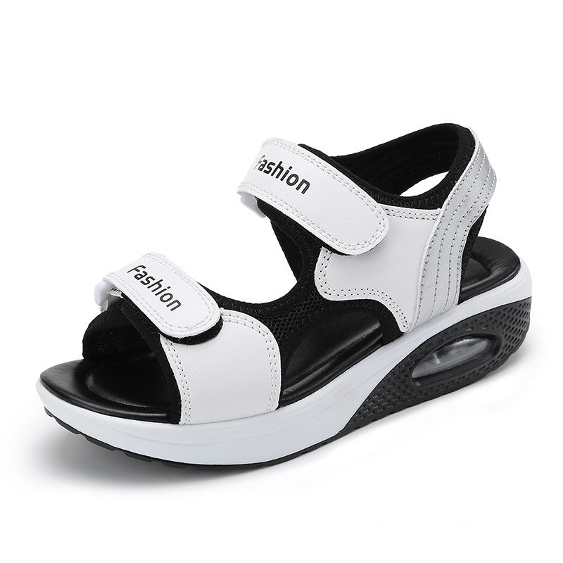 Sandales compensées à fermeture velcro pour femmes - Ayla