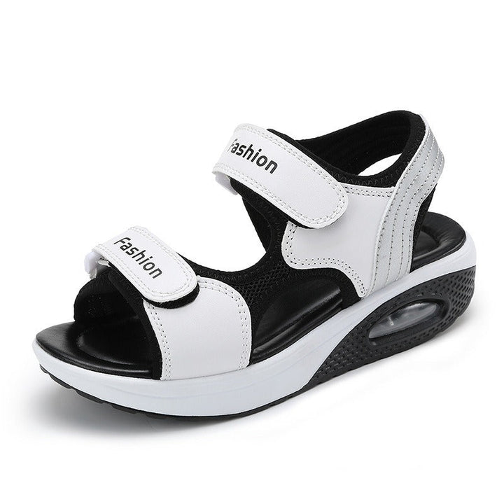 Sandales compensées à fermeture velcro pour femmes - Ayla