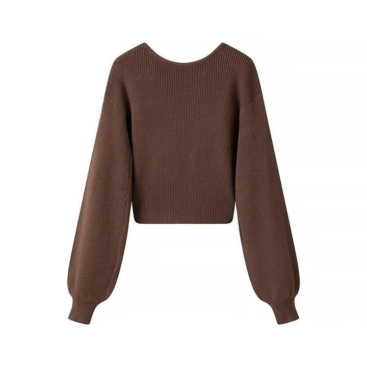 Pull en maille côtelée pour femmes avec design cropped - Alix