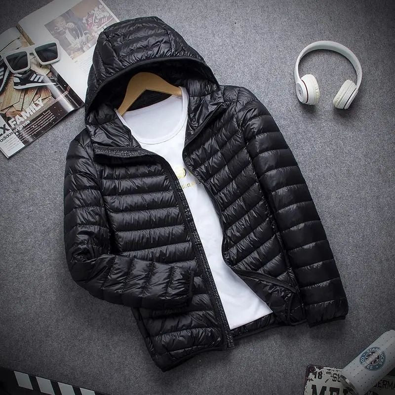 Veste matelassée légère avec capuche et fermeture éclair pour hommes - Tidus