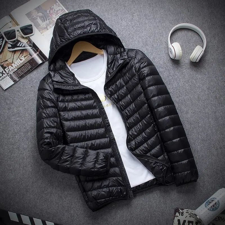 Veste matelassée légère avec capuche et fermeture éclair pour hommes - Tidus