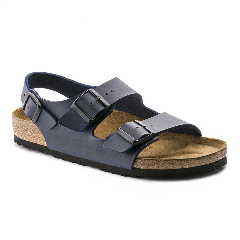 Sandales orthopédiques pour hommes en bio synthétique à triple boucle de confort - Renata