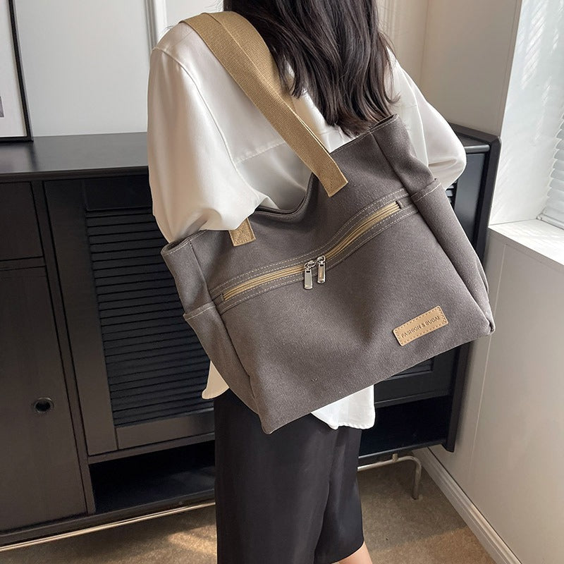 Sac à bandoulière en toile résistante Poches extérieures - Eliane