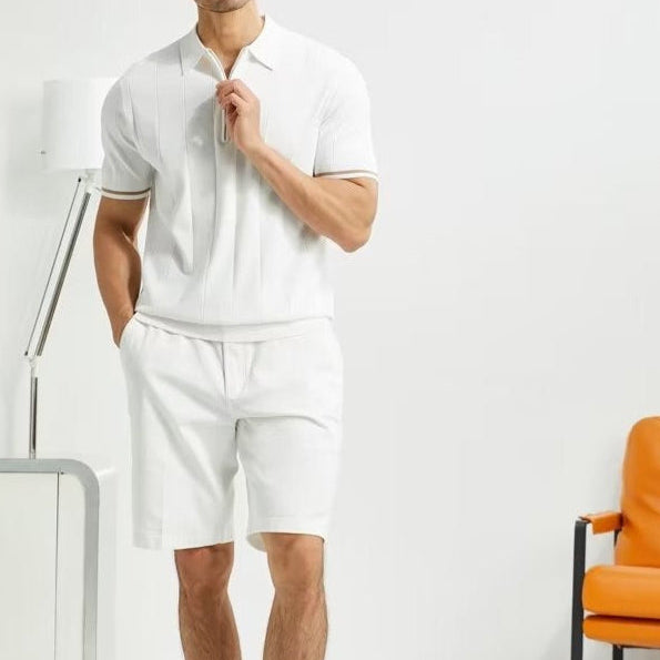 Polo en maille fine pour homme avec col moderne - Marc