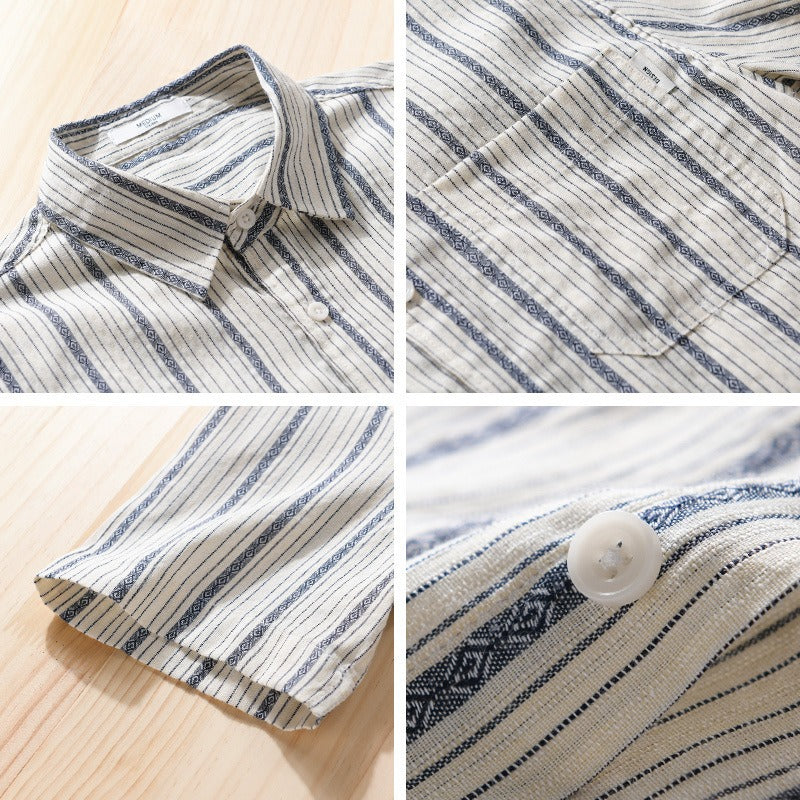 Chemise décontractée à manches courtes en lin - Gaël