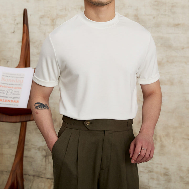 T-shirt homme tissu doux et extensible coupe classique - Elias