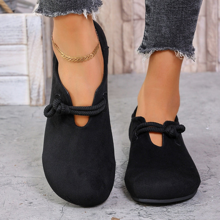 Chaussures plates en daim pour femmes au design minimaliste - Miriam