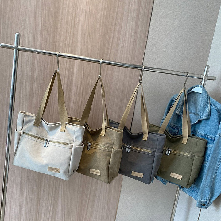 Sac à bandoulière en toile résistante Poches extérieures - Eliane