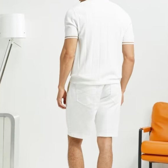 Polo en maille fine pour homme avec col moderne - Marc