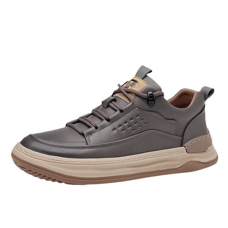 Baskets homme décontractées en cuir synthétique avec lacets élastiques - Édgar