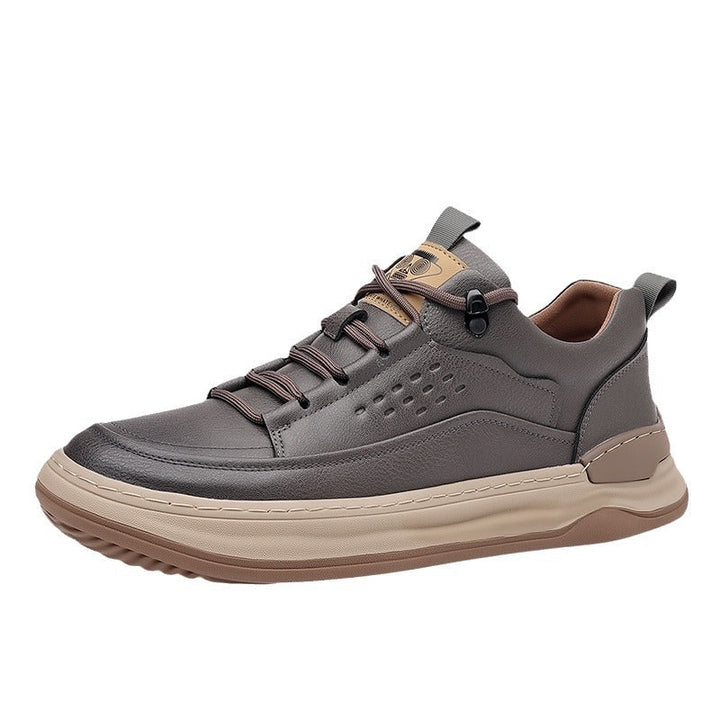 Baskets homme décontractées en cuir synthétique avec lacets élastiques - Édgar