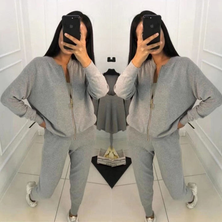 Veste tricotée pour femme avec zip métallique col rond - Nysse