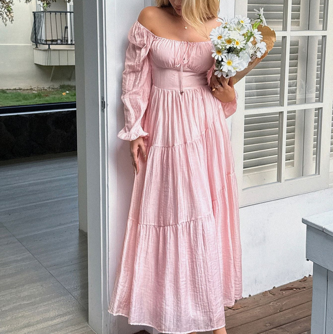 Robe longue à encolure carrée - Liora
