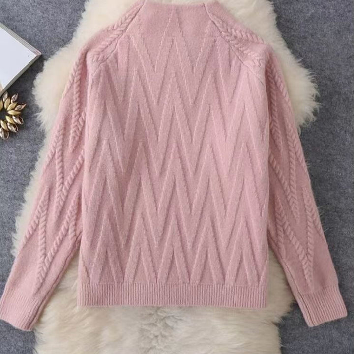 Ensemble pull tressé et pantalon large pour femme - Melis