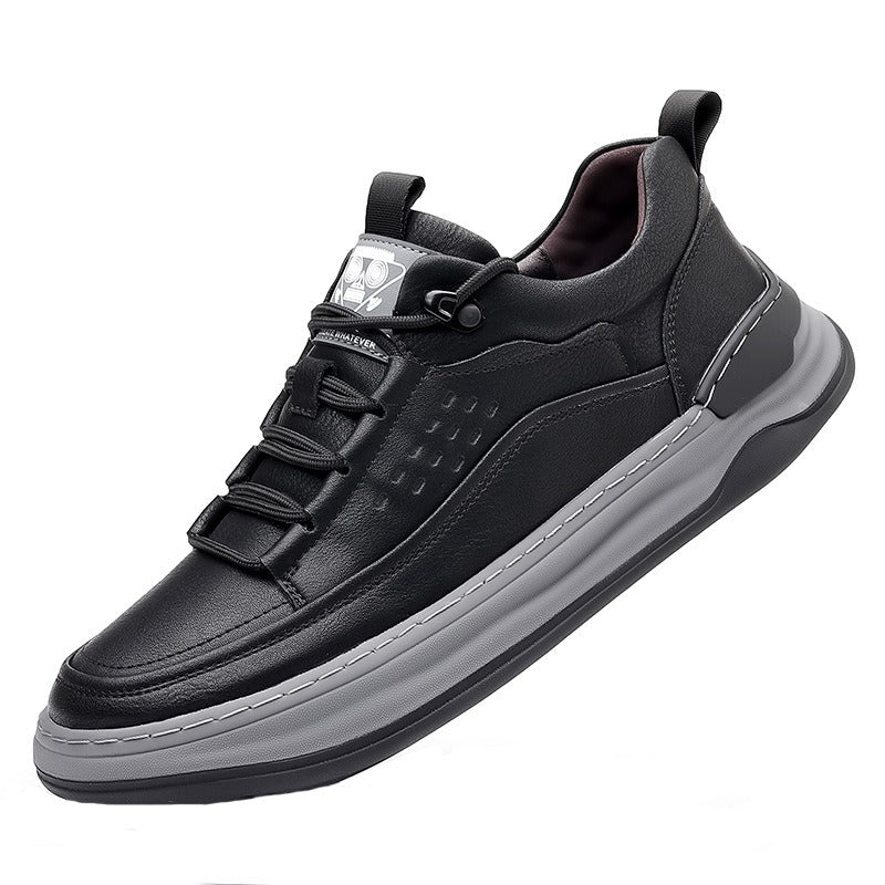 Baskets homme décontractées en cuir synthétique avec lacets élastiques - Édgar
