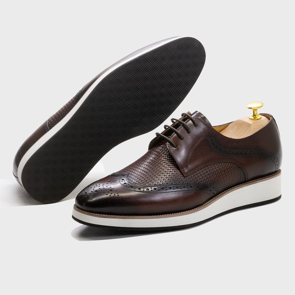 Chaussures derby en cuir ajouré pour hommes, style classique - Humberto