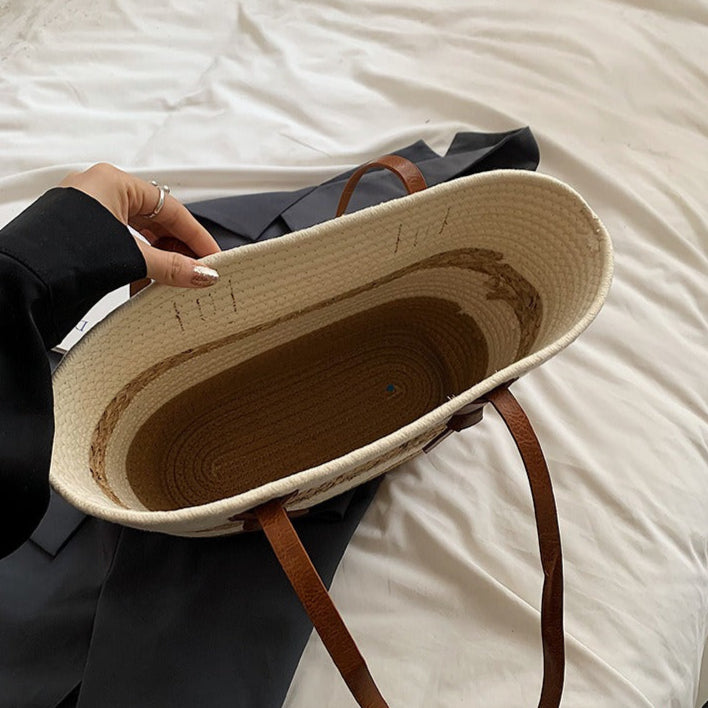 Sac à main tressé de style estival pour femmes - Loretta