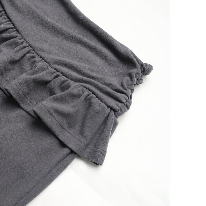 Pantalon évasé à volants en coton pour femme - Solène