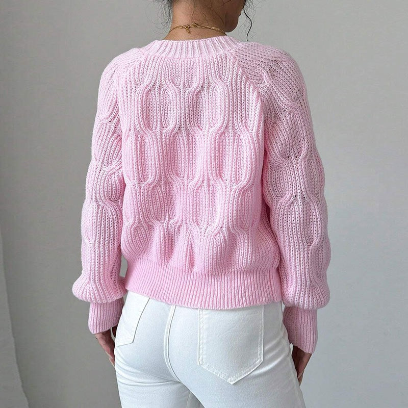 Pull tressé en maille pour femmes - Alana
